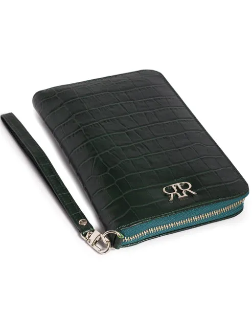 Green Leather Document Holder GINEVRA
