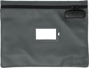Grey Notary Bag | 14x11 inch | Locking Document Case with Zipper | Carrying Case for Notary Kit, Stamp, Embosser, Ink Pad, and Valuables