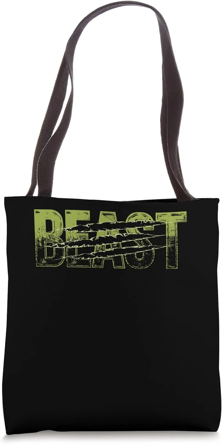Gym Workout Training Beast Fitness Weight Loss Exercise Tote Bag