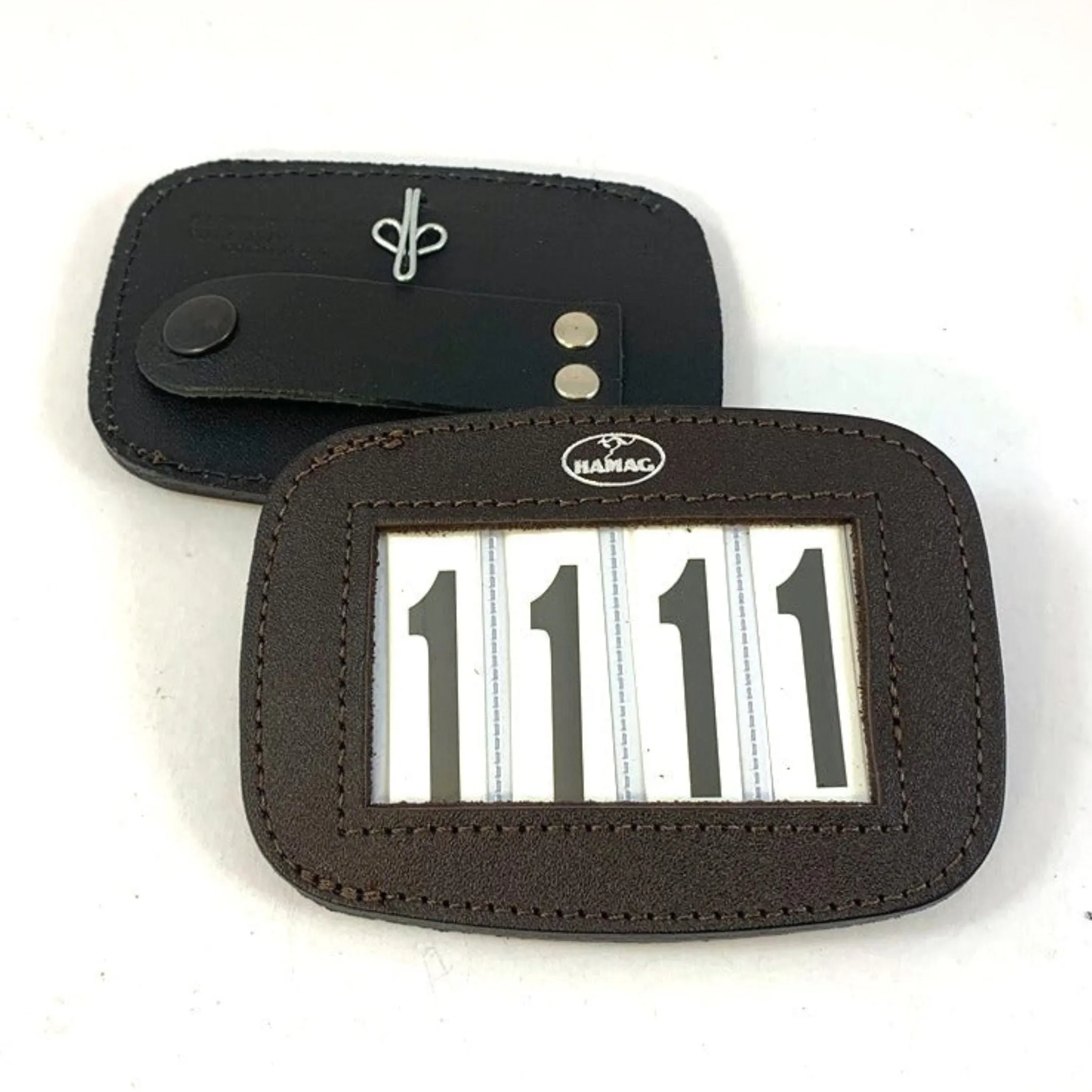 Hamag Leather Bridle Number Holder - Brown