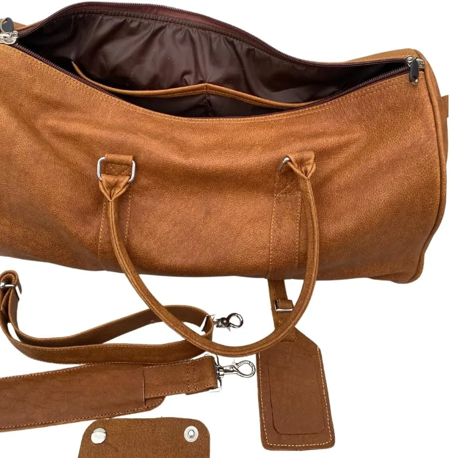 Handcrafted Leather Weekender Bag – Multi-Compartment Design for Travel,weekend outdoor sports gym Perfect for Men & Women
