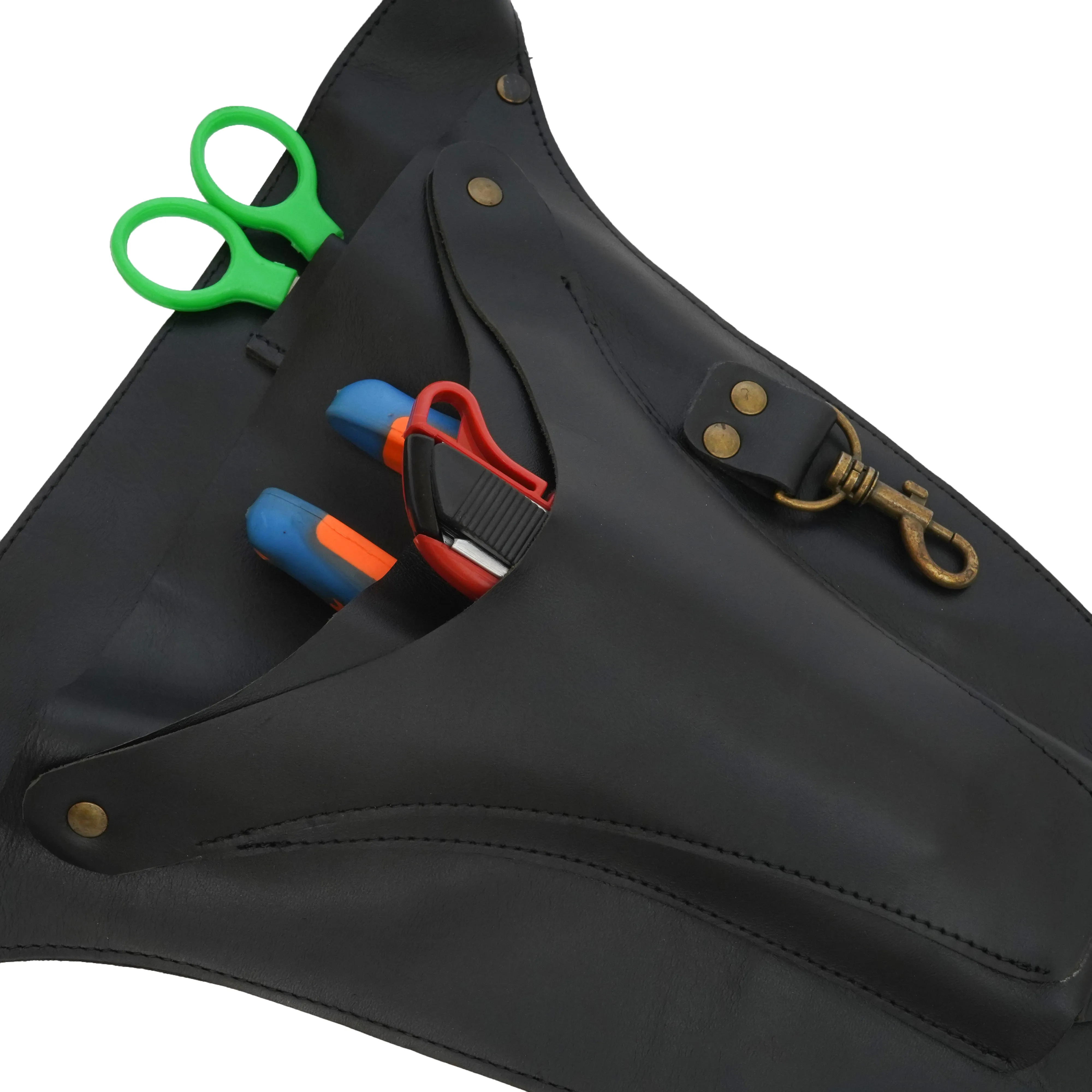 Handmade Leather Garden Tool Belt With Adjustable Strap