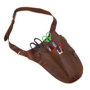 Handmade Leather Garden Tool Belt With Adjustable Strap
