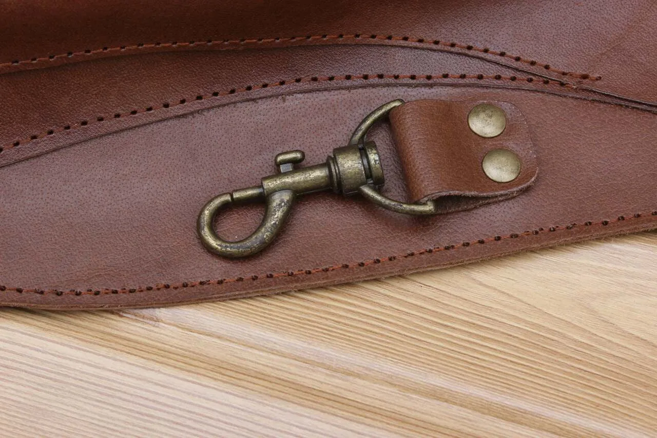 Handmade Leather Garden Tool Belt With Adjustable Strap