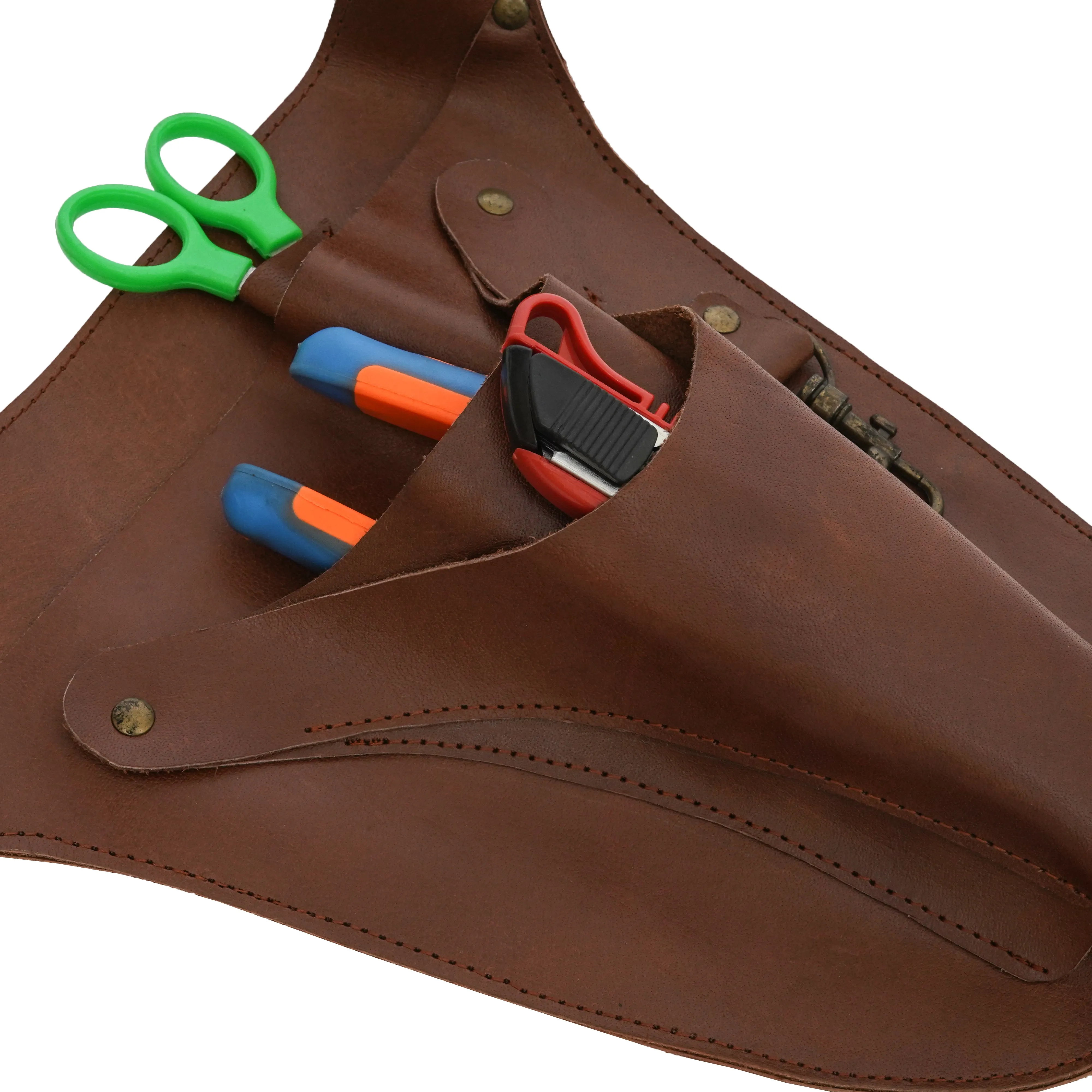Handmade Leather Garden Tool Belt With Adjustable Strap