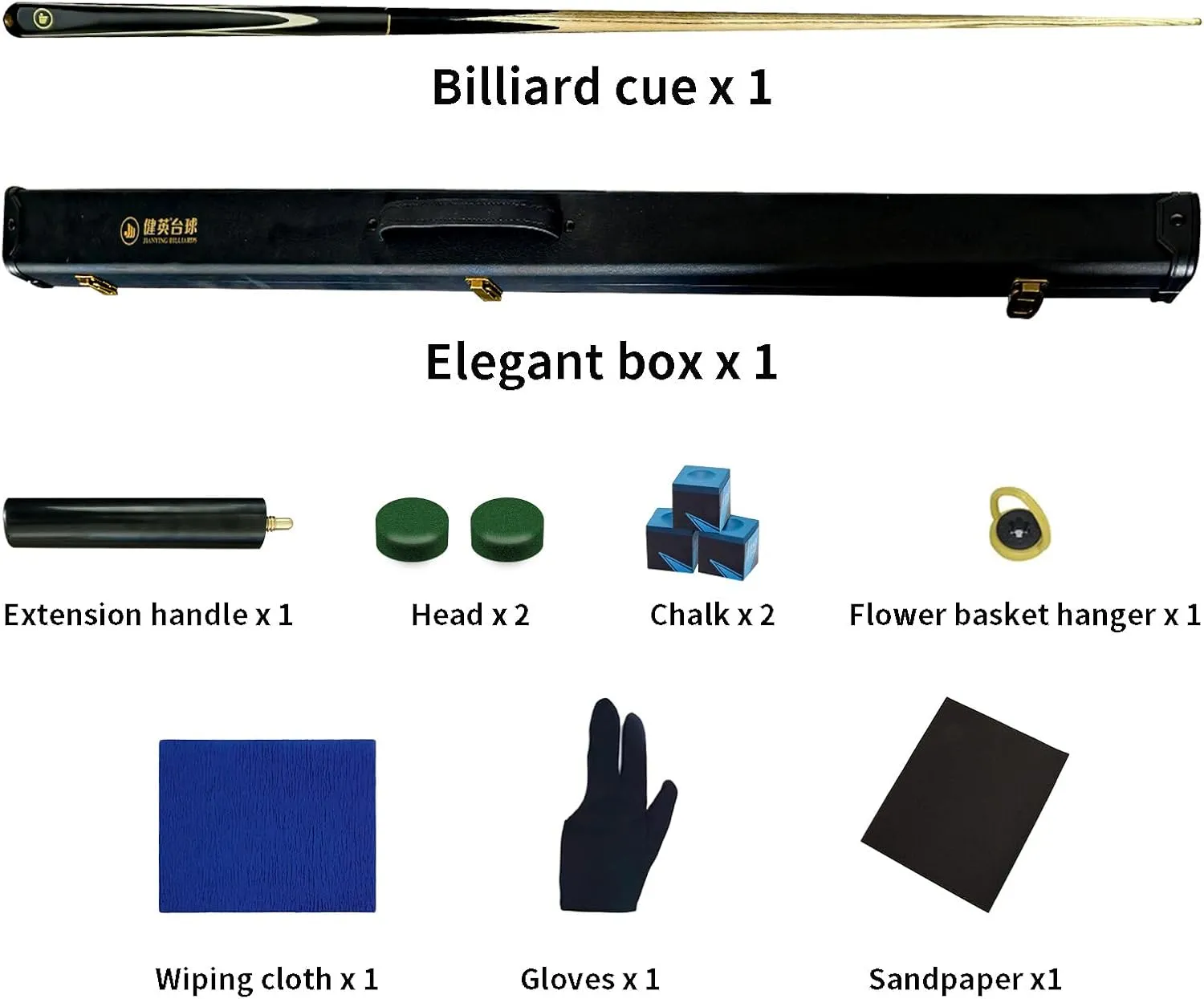 Handmade Snooker Billiard Cue - Premium 57" 19oz Wooden Pool Sticks, with 10mm Snooker Cue Tips, Extension Rod, Pool Cues Cases Accessories, Complete Set