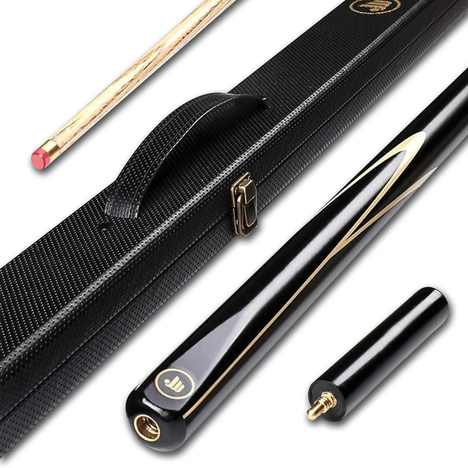 Handmade Snooker Billiard Cue - Premium 57" 19oz Wooden Pool Sticks, with 10mm Snooker Cue Tips, Extension Rod, Pool Cues Cases Accessories, Complete Set