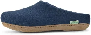 Handmade Wool Felt Slippers with Arch Support and Leather Sole