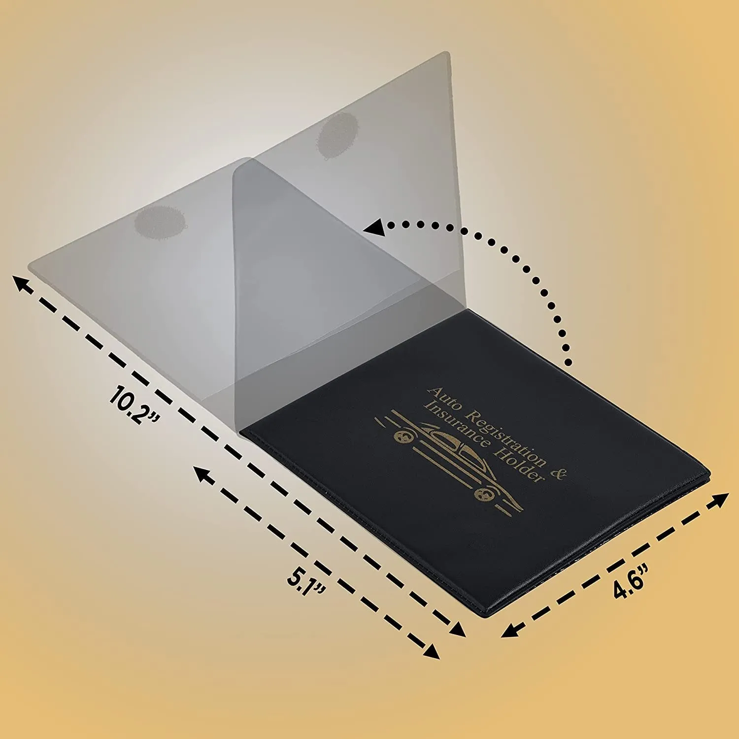 Handy Housewares Auto Registration & Insurance Holder Wallet - Keeps Your Car or Truck Documents Clean and Organized