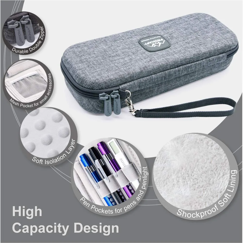 Hard Stethoscope Case, Large Stethoscope Carrying Case with ID Slot, Compatible with 3M Littmann/ADC/Omron/MDF Stethoscope Includes Mesh Pocket for Nurse Accessories (Volcanic Grey)