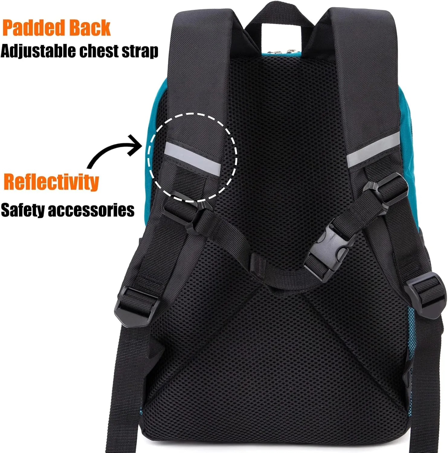 HawLander Little Kids Backpack for Boys Toddler School Bag Fits 3 to 9 years old, 17 inch, Blue Green