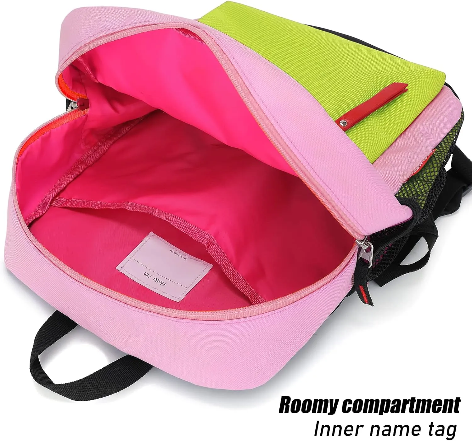HawLander Preschool Backpack for Toddler Girls, Kids School Bag, Ages 3 to 7 years old, Mini, Pink Yellow