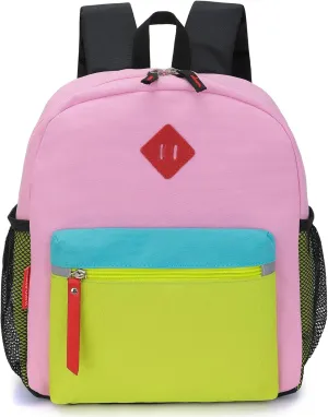 HawLander Preschool Backpack for Toddler Girls, Kids School Bag, Ages 3 to 7 years old, Mini, Pink Yellow