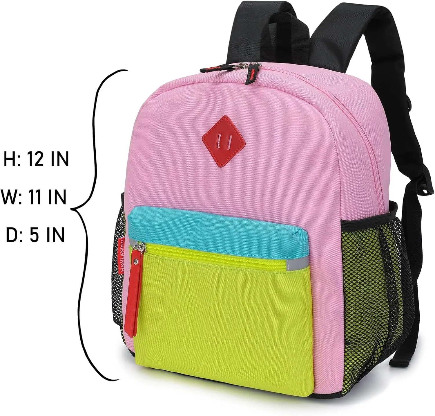 HawLander Preschool Backpack for Toddler Girls, Kids School Bag, Ages 3 to 7 years old, Mini, Pink Yellow