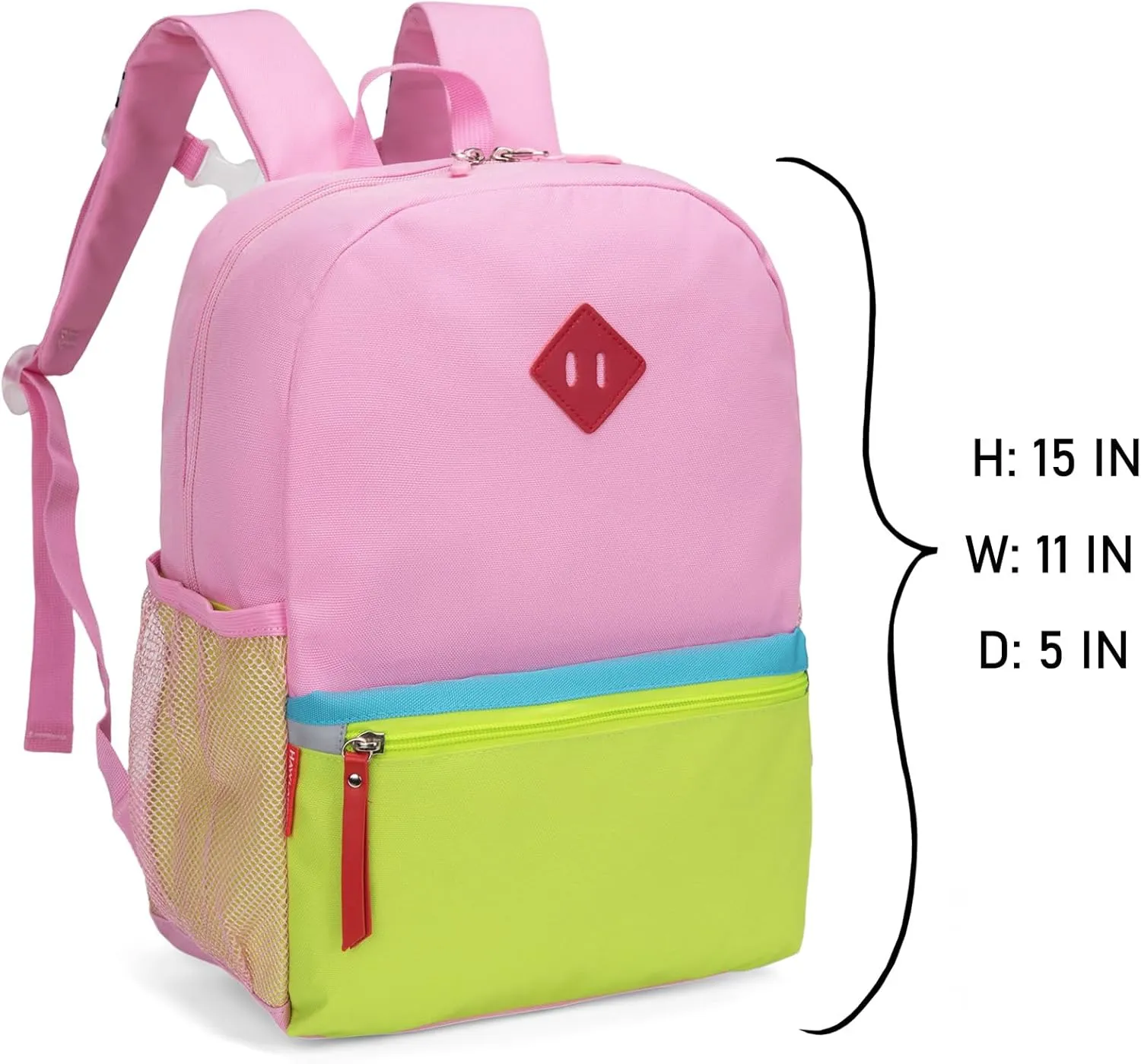 HawLander Preschool Backpack for Toddler Girls, Kids School Bag, Ages 3 to 7 years old, Small, Pink Yellow