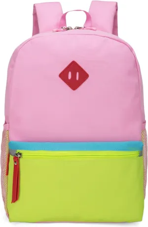 HawLander Preschool Backpack for Toddler Girls, Kids School Bag, Ages 3 to 7 years old, Small, Pink Yellow