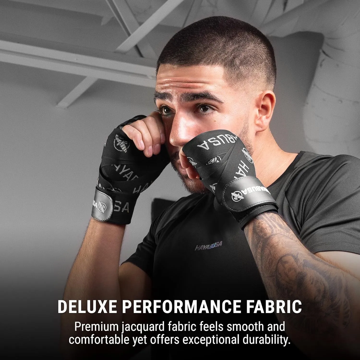 Hayabusa Deluxe Boxing Hand Wraps for Men and Women MMA, Kickboxing and Muay Thai - 4 Colors, 180 inches