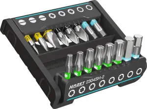Hazet 2304SH-2 SmartHolder Hex/PZ/Torx/Slotted Bit Set 16 Pieces