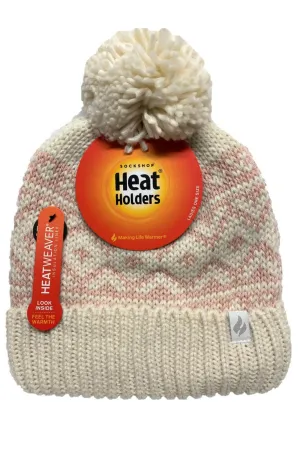 Heat Holders Aspen Pom Pom Turn Over Ladies Thermal Beanie