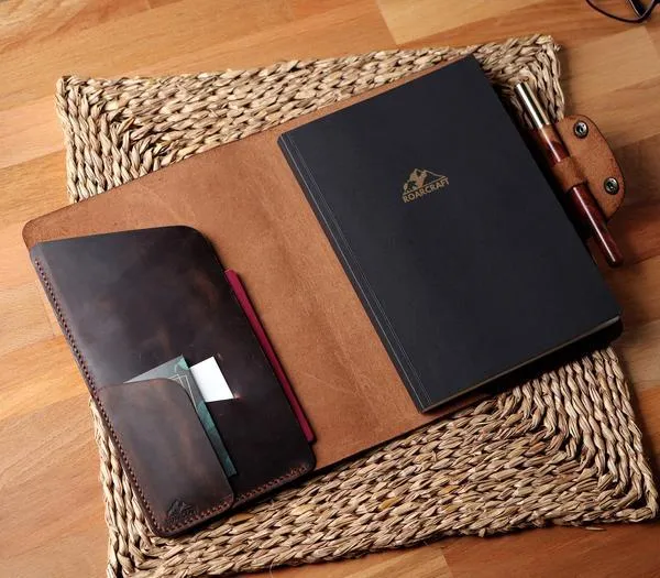 Hemingway A5 Notebook Leather Organizer Case