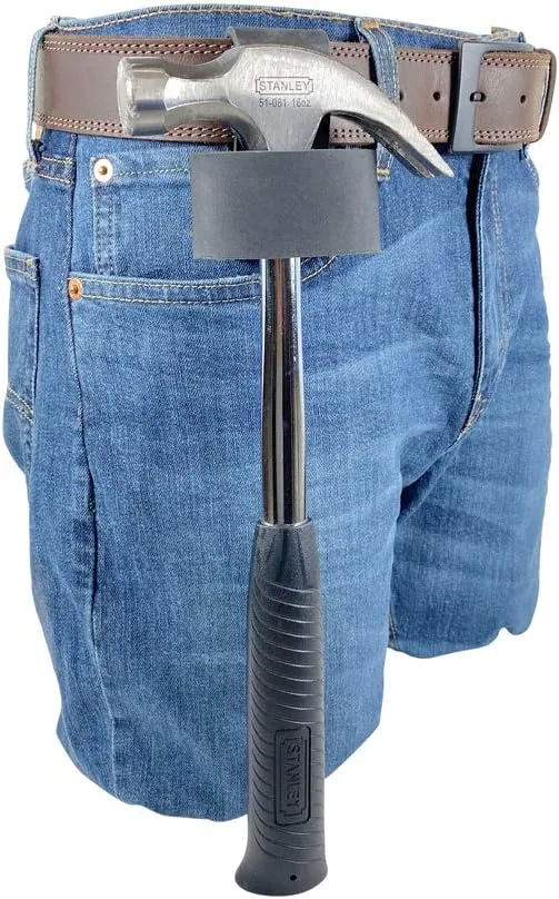 Hide & Drink, Hammer Holder with Belt Loop, Waist Axe Holster, Rustic Tool Organizer, Woodwork, Thick Full Grain Leather, Handmade