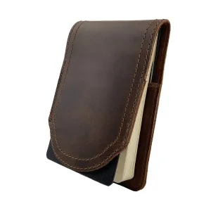 Hide & Drink, Journal Cover for Hard Cover Moleskine Pocket Size (3.5 x 5.5 in.) Classic Notebook (Notebook NOT Included), Full Grain Leather, Handmade, Bourbon Brown Hardcover
