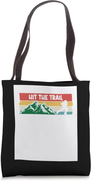 Hit The Trail Graphic Running Jogging Endurance Training Tote Bag