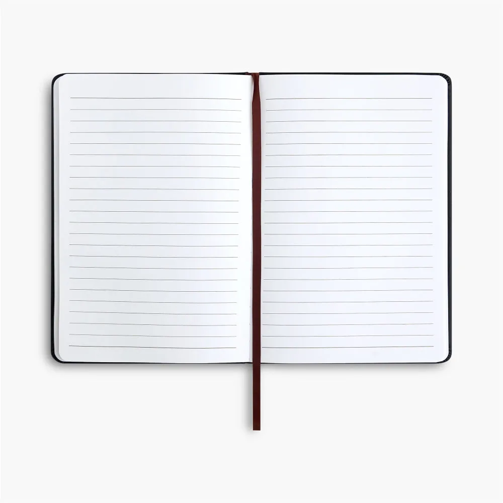 HomArt Thoughts And Ideas Black Leather Notebook
