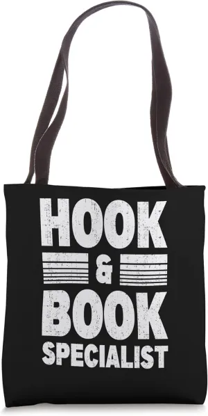 Hook And Book Specialist Funny Asset Recovery Expert Guy Tote Bag