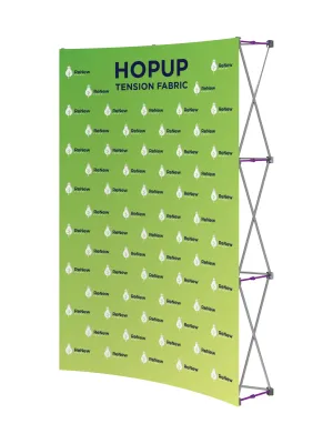 Hopup™ Curved Full Height Tension Fabric Display - 5 ft