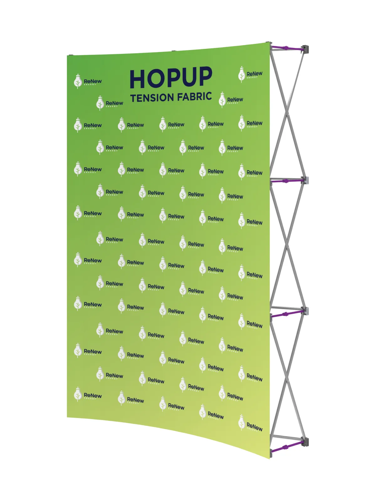 Hopup™ Curved Full Height Tension Fabric Display - 5 ft