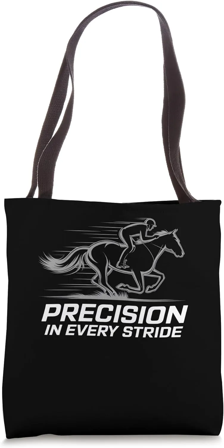 Horseback Riding Precision In Every Stride Horse Racing Tote Bag