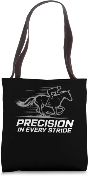 Horseback Riding Precision In Every Stride Horse Racing Tote Bag