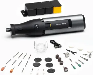 HOTO 12V Professional Cordless Rotary Tool Kit,High-performance Brushless Motor, 35000RPM Variable Speed, 3000mAh, 37 Accessories, Power Tool for Engraving, Cutting, Sanding, Grinding, Polishing, DIY