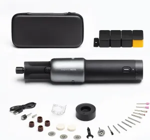 HOTO 4V Mini Cordless Rotary Tool Kit, 5 Variable Speed, 25000 RPM, Compact Size, 35 Accessories, USB-C Charging Base, LED Light, Power Tool for Sanding, Polishing, Carving, Cutting, DIY Crafts