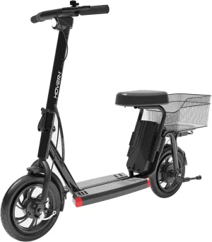 Hover-1 Alpha Cargo Foldable Electric Scooter with 300W Brushless Motor, 16 mph Max Speed, 12” Tires, and 15 Mile Range Commuter Scooter for Adults & Teens