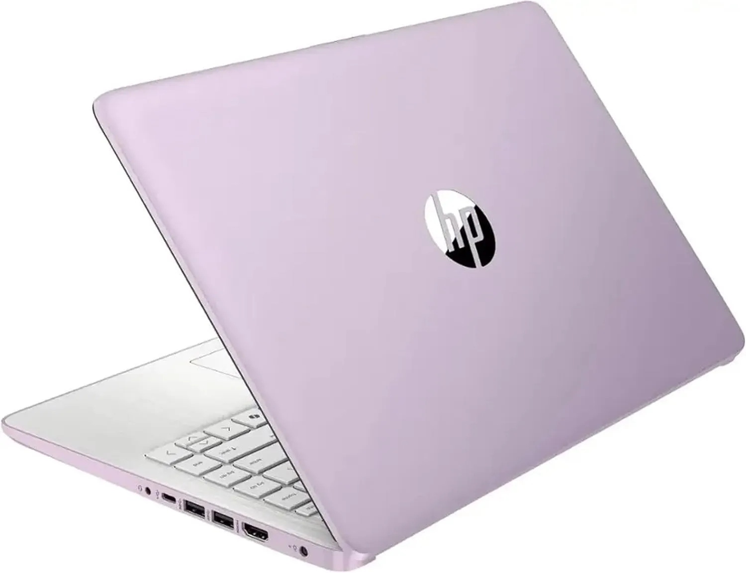 HP AI-Powered 14" HD Laptop with Microsoft Office and 1TB Cloud Storage Included for 1-Year| 8GB RAM|128GB SSD & 128GB Portable SSD| Intel 4-Core CPU| Webcam| Ultra Light|Windows 11 | RK Bundle|Purple