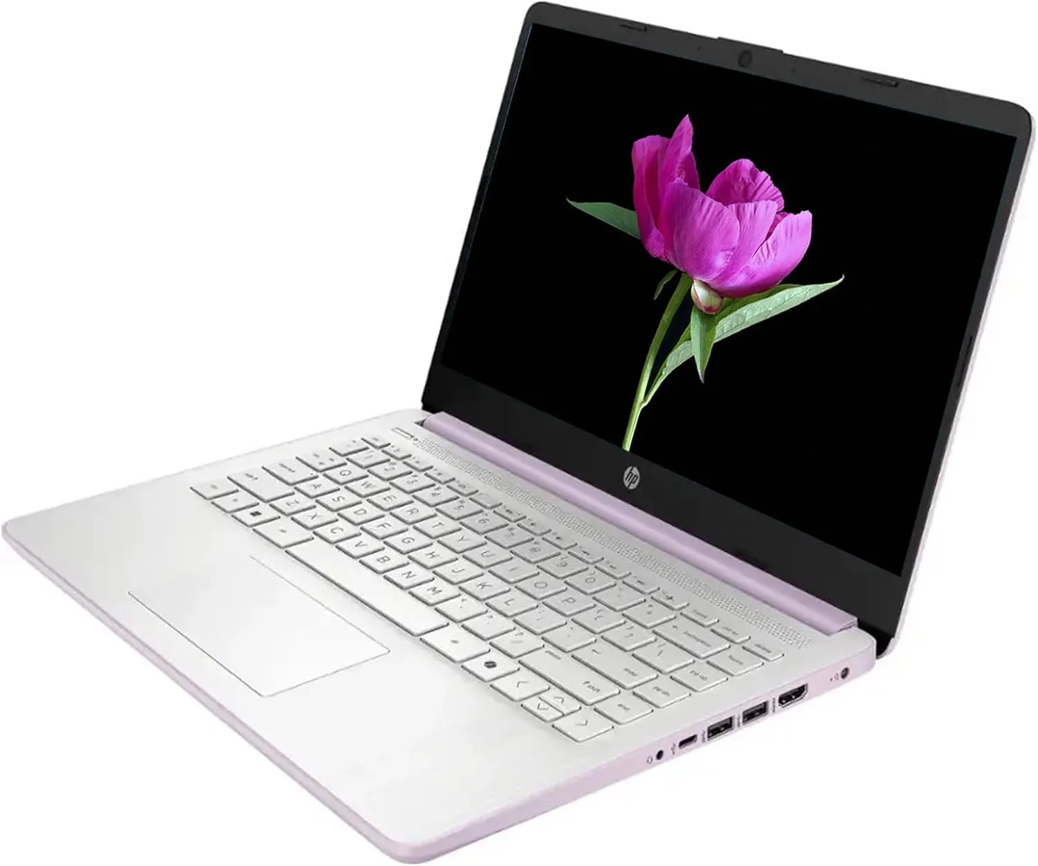 HP AI-Powered 14" HD Laptop with Microsoft Office and 1TB Cloud Storage Included for 1-Year| 8GB RAM|128GB SSD & 128GB Portable SSD| Intel 4-Core CPU| Webcam| Ultra Light|Windows 11 | RK Bundle|Purple