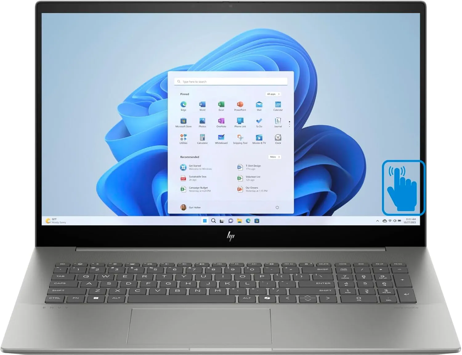 HP Envy 17t 17.3" Touchscreen FHD IPS Laptop (Intel Ultra 7-155H 16-Core 3.8GHz, 64GB RAM, 2TB PCIe SSD, Intel Arc, Backlit KYB, 2 Thunderbolt 4, WiFi 6E, BT 5.3, Win 11 Home) Bundle w/DKZ Hub