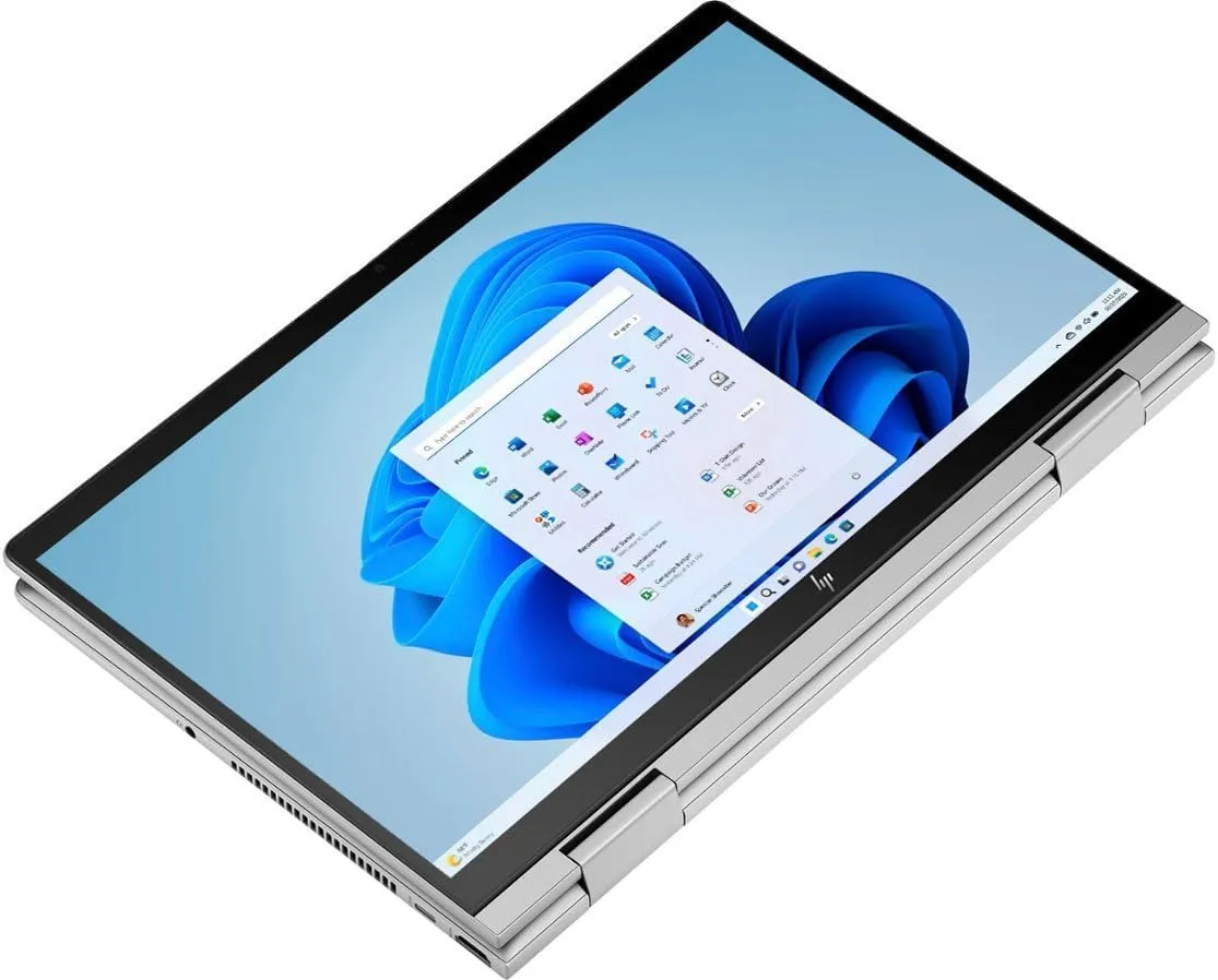 HP Envy x360 2-in-1 Laptop 14.0" Touchscreen IPS FHD Display (Intel Core 5 120U, 8GB RAM, 512GB SSD, Backlit KYB, Fingerprint, Thunderbolt 4, WiFi 6E, SD Reader, Win 11 Home) w/DKZ USB Port Expander