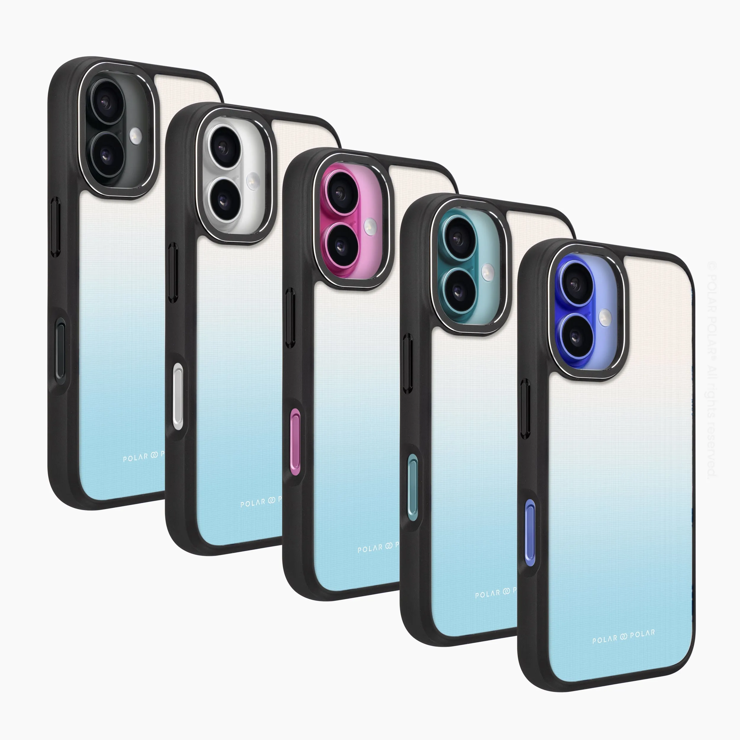 Iceberg Pastel - iPhone 16 Plus Frosted Black Bumper MagSafe Case