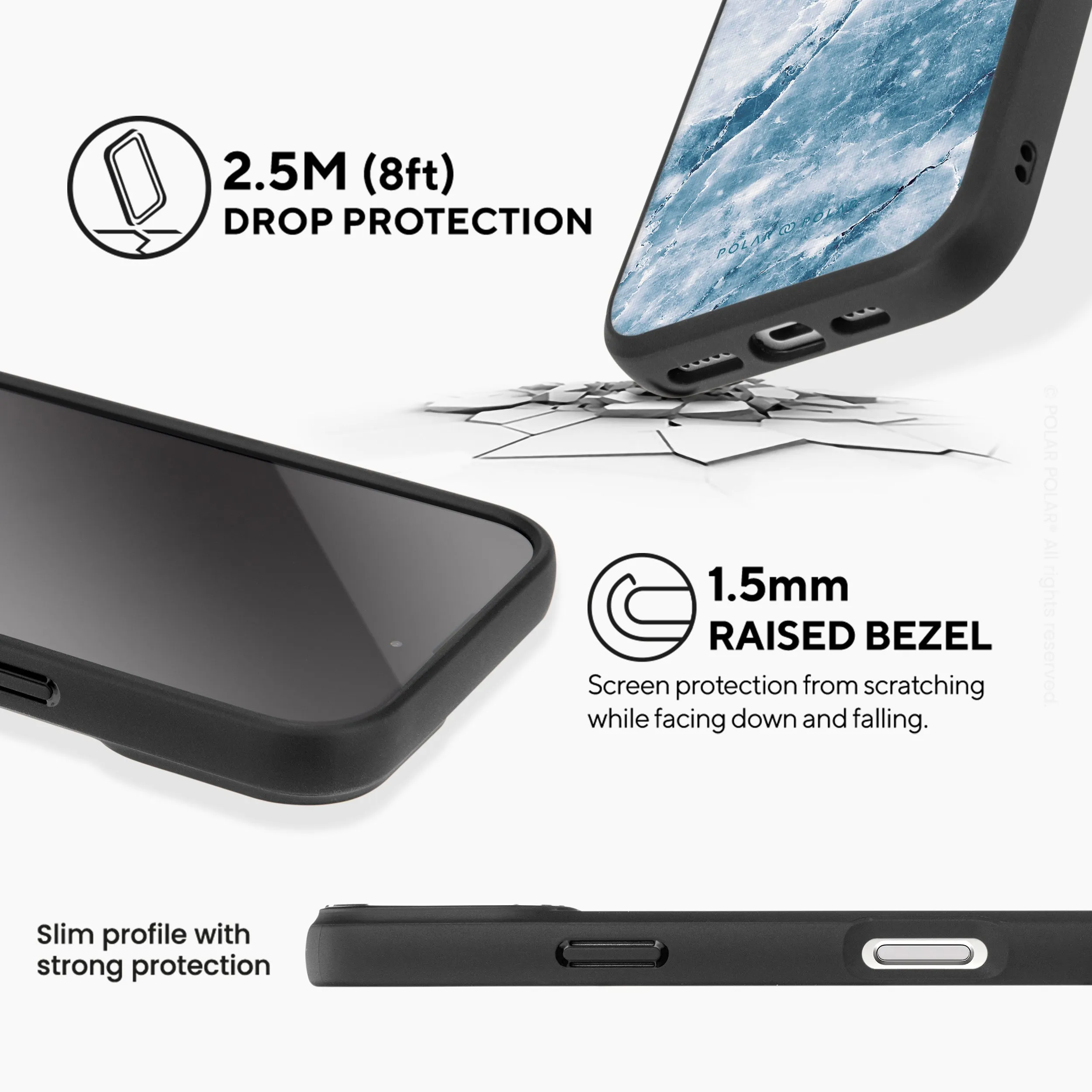 Icy - iPhone 16 Pro Max Frosted Black Bumper MagSafe Case