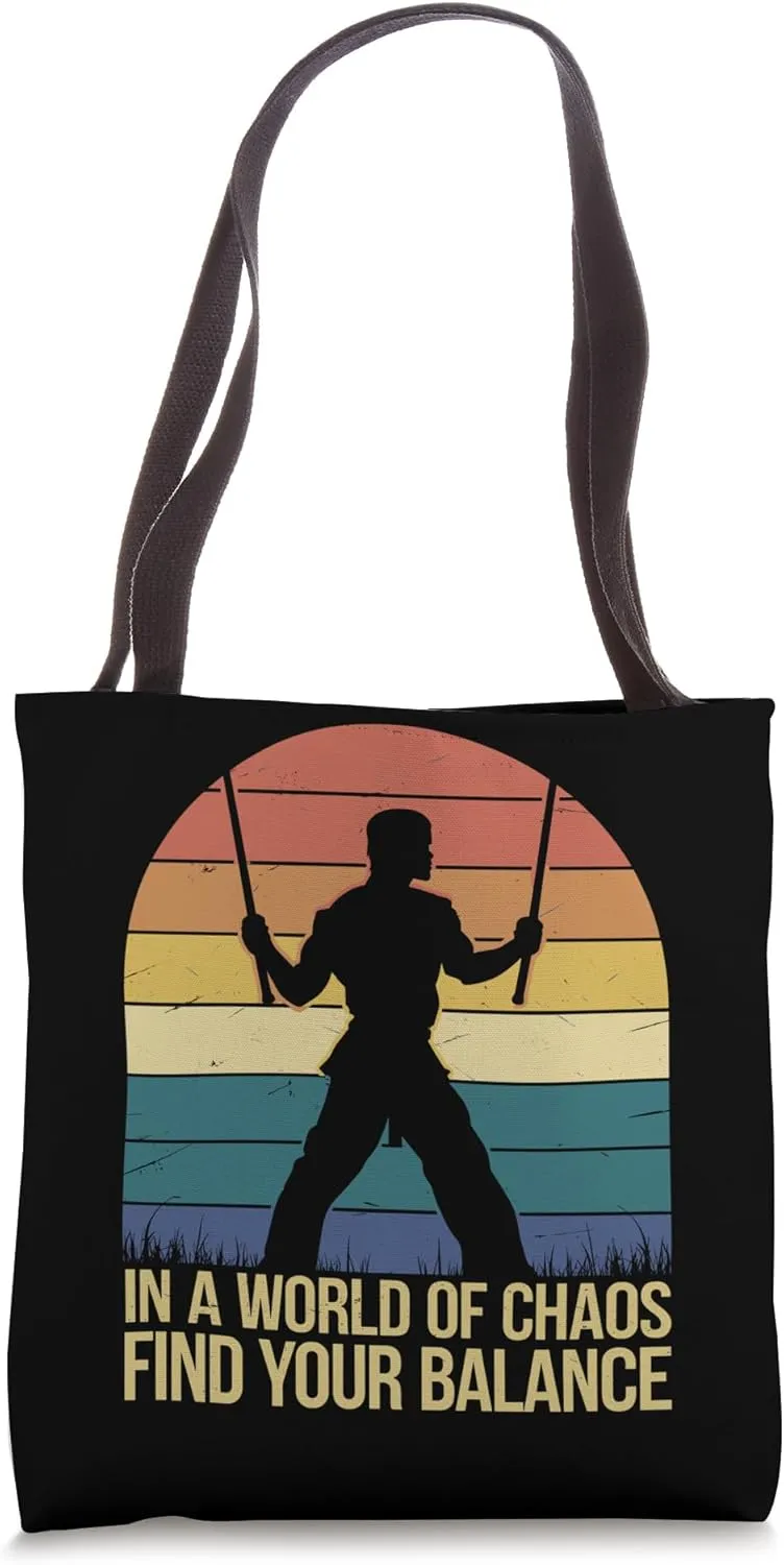 In A World Of Chaos Find Your Balance Arnis Tote Bag