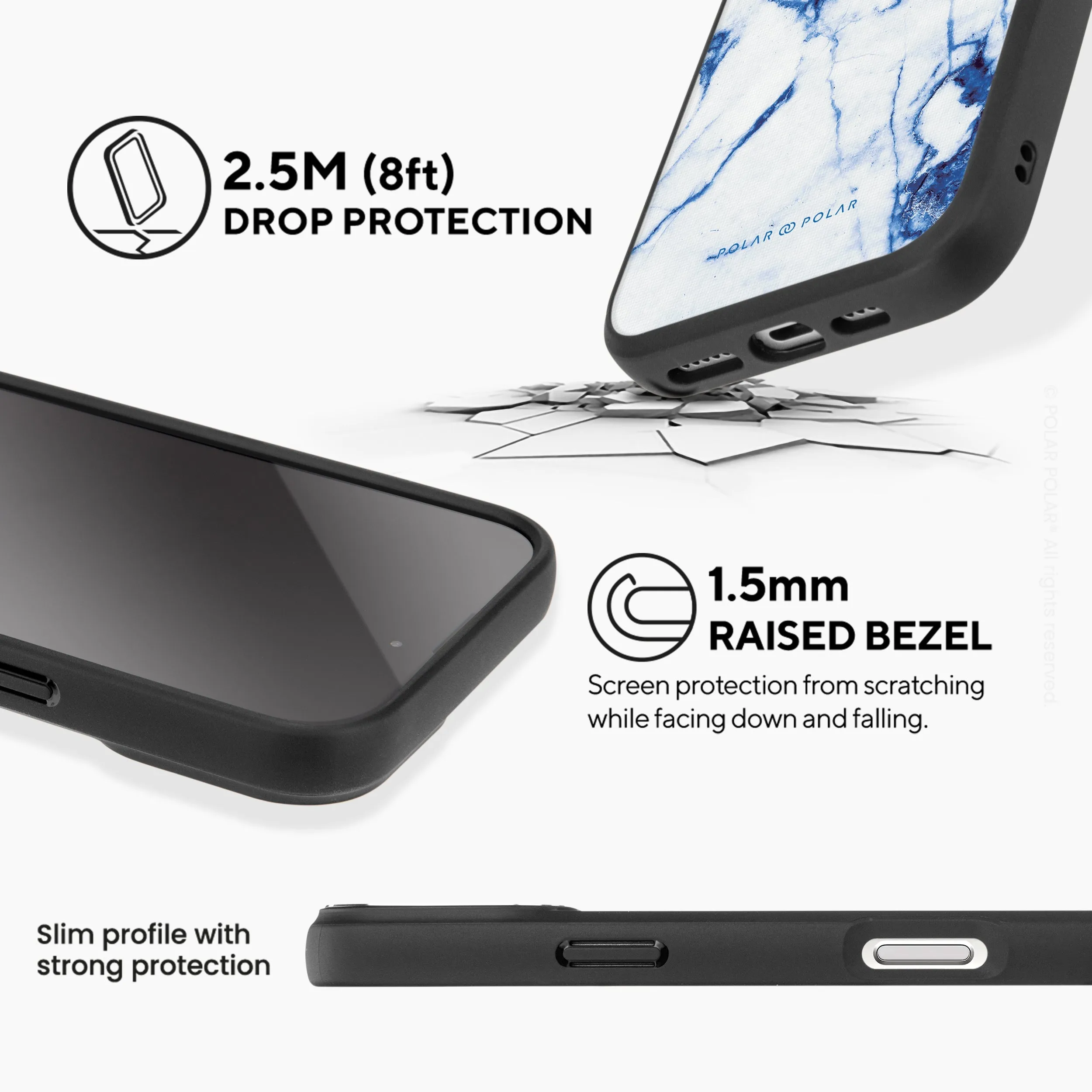 Indigo Vase - iPhone 16 Pro Max Frosted Black Bumper MagSafe Case