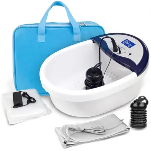 Ionic Foot Bath Detox Machine, Ion Detox Foot Bath Cleanse, LED Display Foot Detox Spa with Heated Belt, Wrist Strap, Arrays, Liners (Portable Handbag)