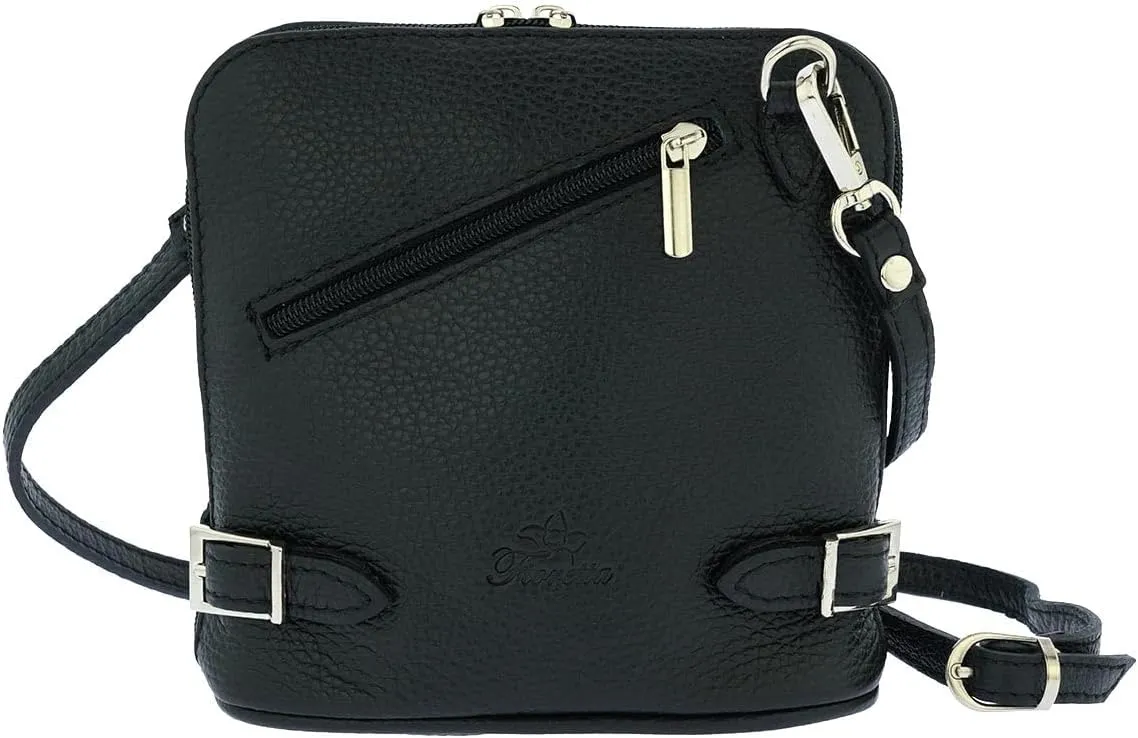 Italian Genuine Leather Crossbody Bag Clutch Handbag For Women