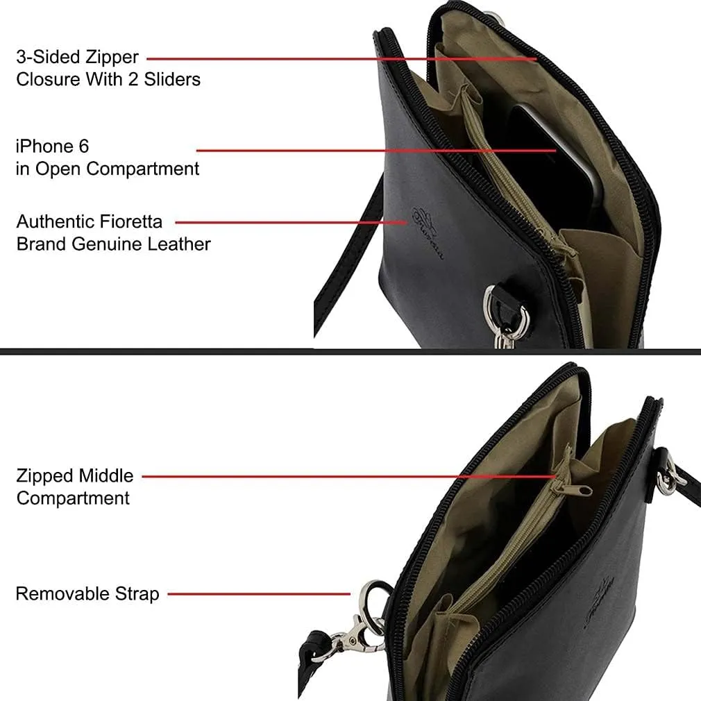 Italian Genuine Leather Small Crossbody Bag Shoulder Bag Purse For Women