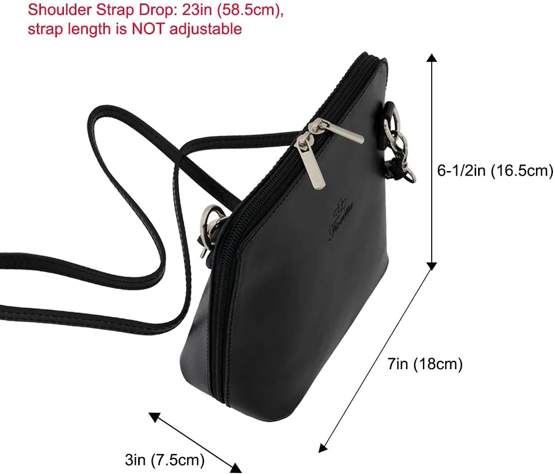 Italian Genuine Leather Small Crossbody Bag Shoulder Bag Purse For Women