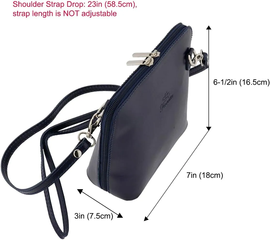 Italian Genuine Leather Small Crossbody Bag Shoulder Bag Purse For Women