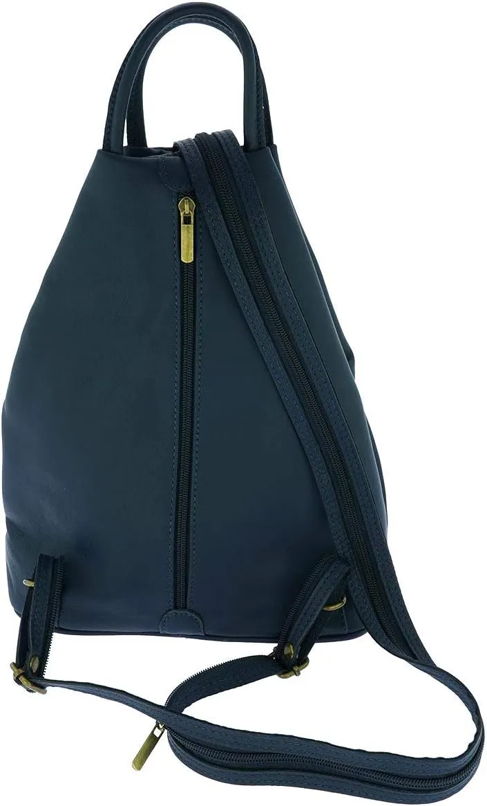 Italian Genuine Leather Top Handle Backpack Purse Shoulder Bag Handbag Rucksack For Women